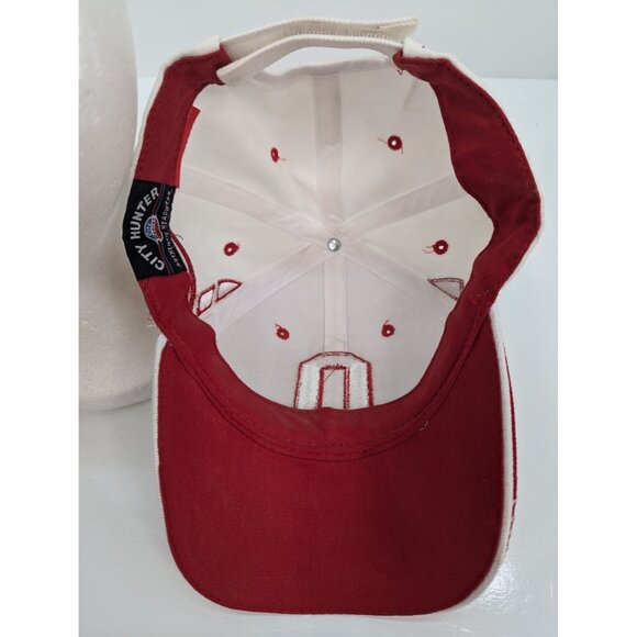 Ohio State Buckeyes White and Red with Bling Adjustable Strap Back Cap Hat - Picture 7 of 8